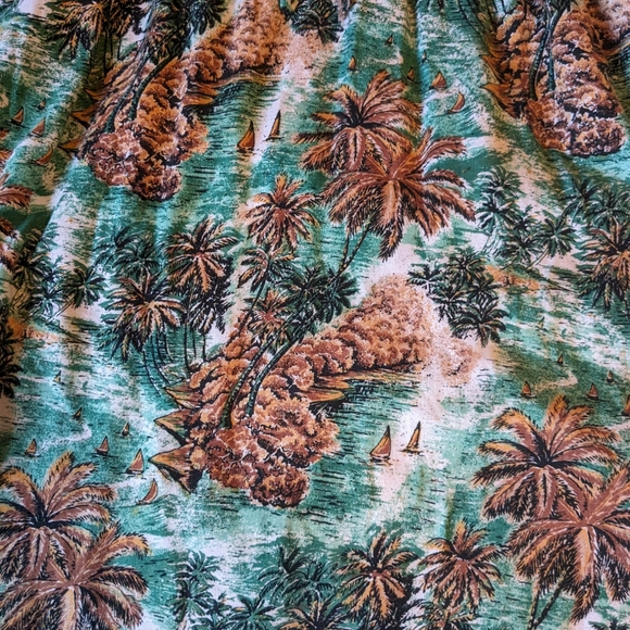 Island Planet elastic waist, Lightweight flowing Tropical Maxi Skirt Sz. M/L - Picture 5 of 13